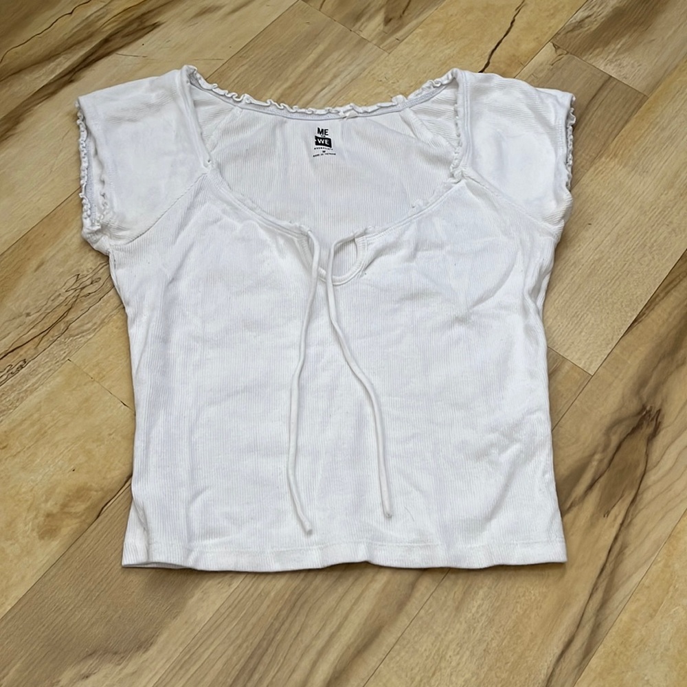 white crop top